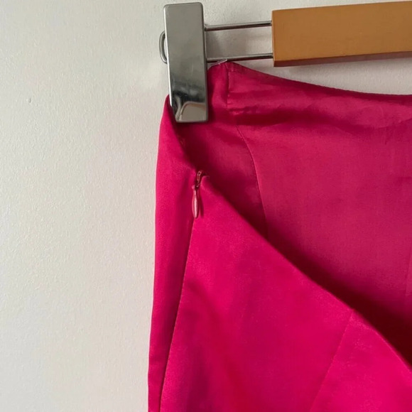 Zara Fuchsia Satin Effect Mini Dress  Strapless Pink Blogger Fav Size Small - Picture 9 of 12